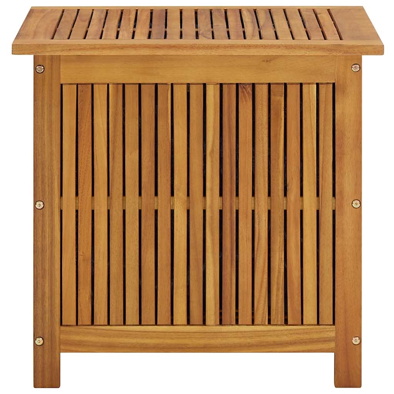 Afuera Living Acacia Wood Storage Box with Rustic Oiled Finish