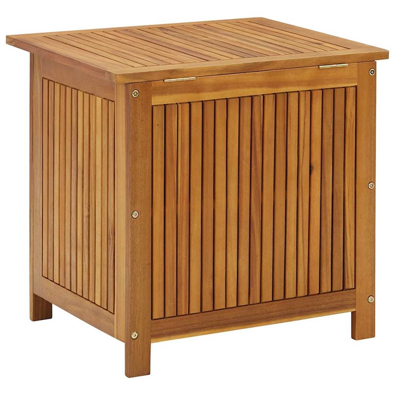 Afuera Living Acacia Wood Storage Box with Rustic Oiled Finish