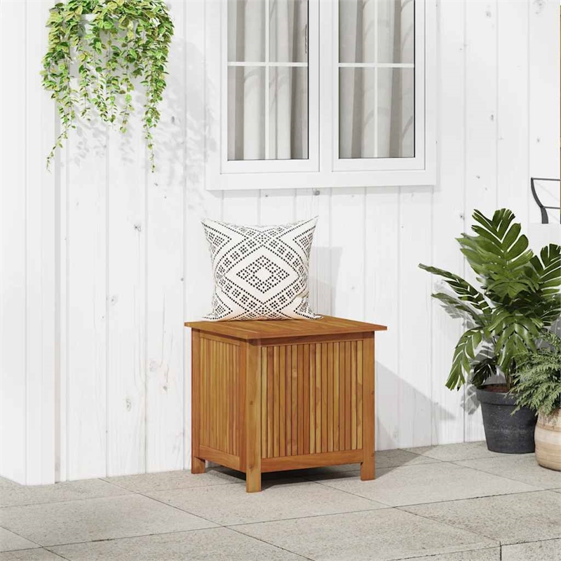Afuera Living Acacia Wood Storage Box with Rustic Oiled Finish