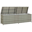 Afuera Living Poly Rattan Storage Chest with Zipper Closure in Grey