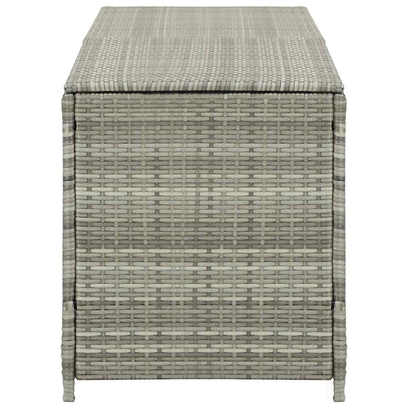 Afuera Living Poly Rattan Storage Chest with Zipper Closure in Grey