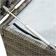 Afuera Living Poly Rattan Storage Chest with Zipper Closure in Grey