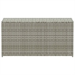 Afuera Living Gray Poly Rattan Patio Storage Box with Elevated Feet Design