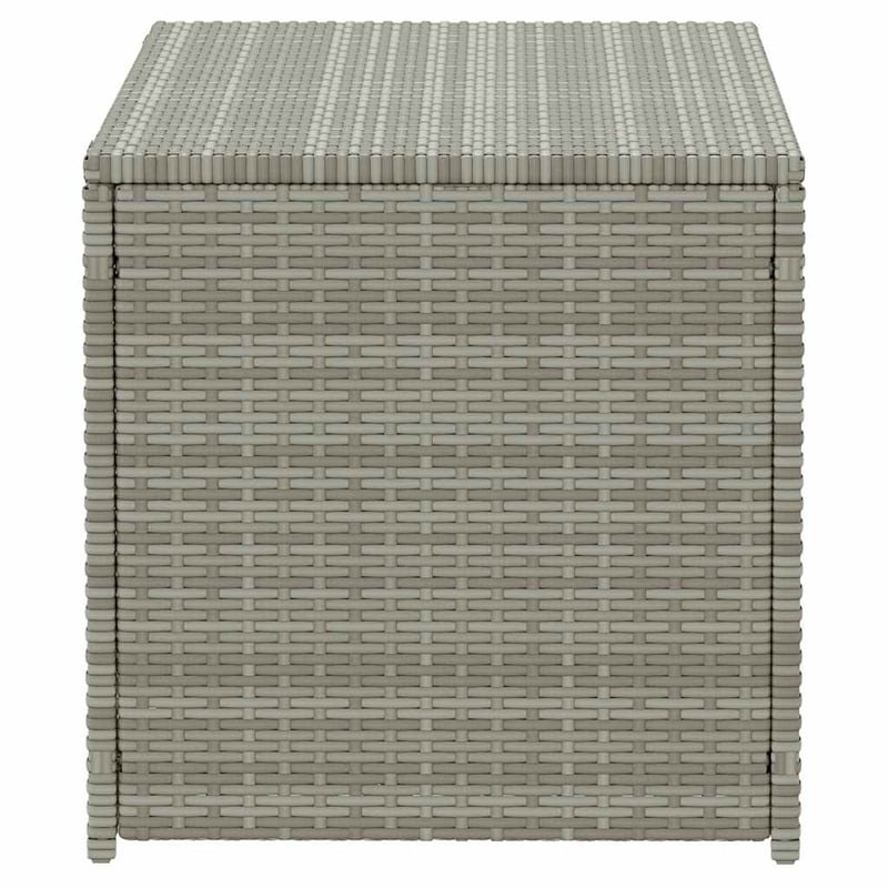 Afuera Living Gray Poly Rattan Patio Storage Box with Elevated Feet Design
