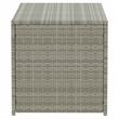 Afuera Living Gray Poly Rattan Patio Storage Box with Elevated Feet Design