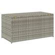 Afuera Living Gray Poly Rattan Patio Storage Box with Elevated Feet Design