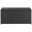 Afuera Living Poly Rattan Patio Storage Box with PE Liner in Black