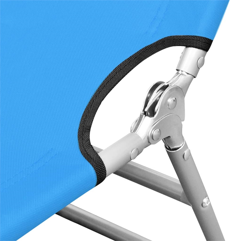 Afuera Living Folding Sun Lounger in Turquoise Blue