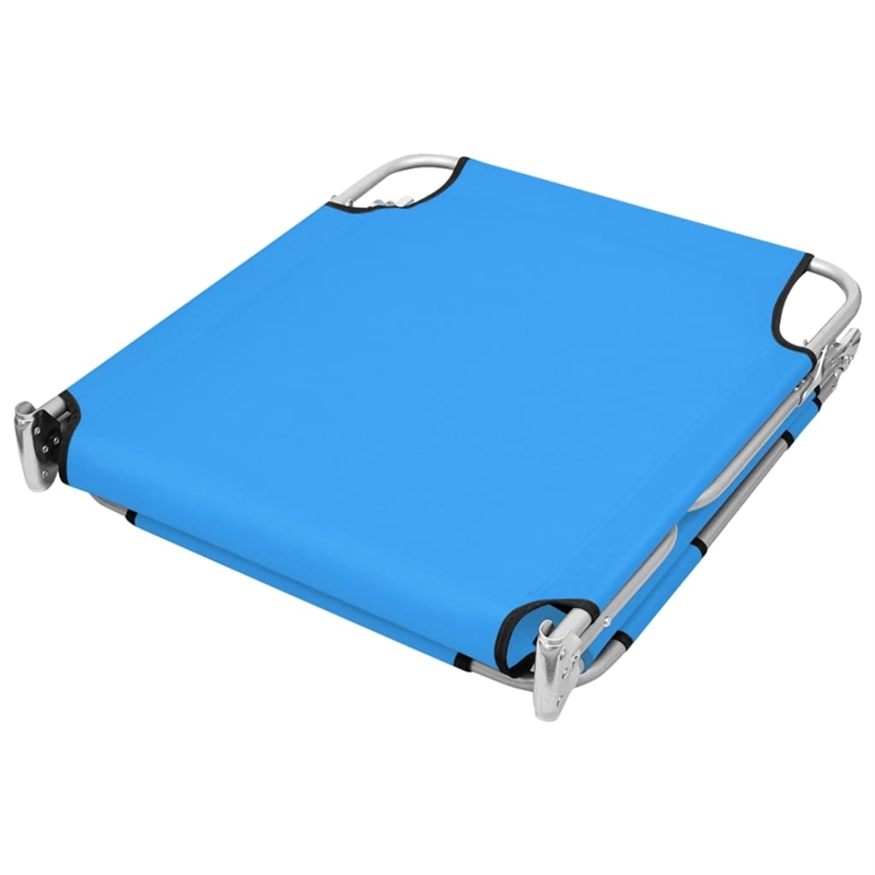 Afuera Living Folding Sun Lounger in Turquoise Blue