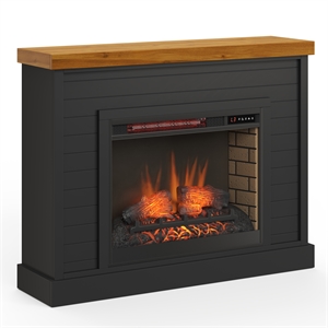 Afuera Living 48&quot Electric Fireplace with Remote Control in Black Finish
