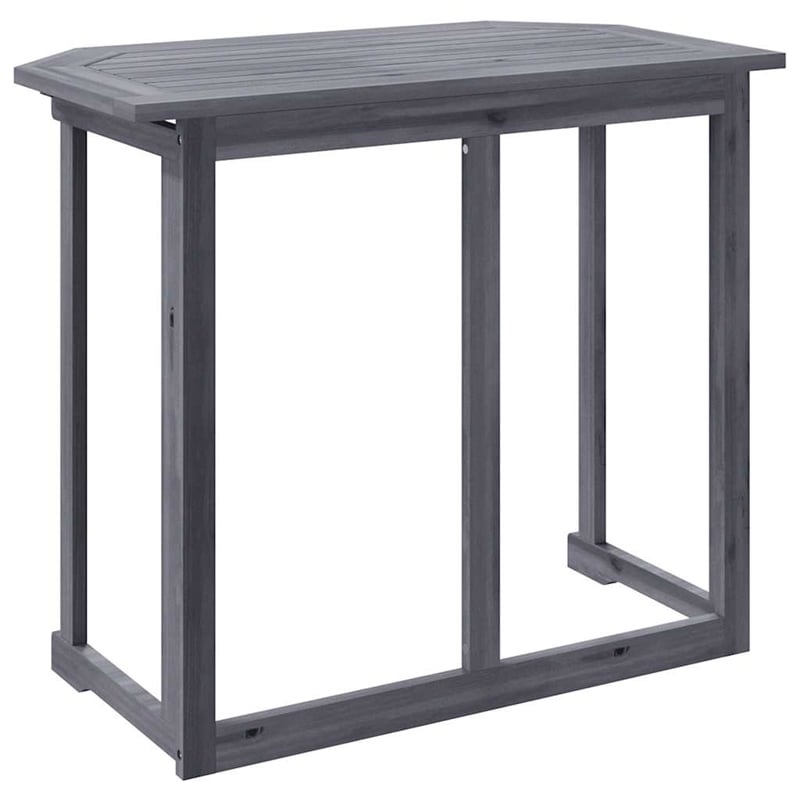 Afuera Living Folding Balcony Table in Solid Gray Acacia Wood
