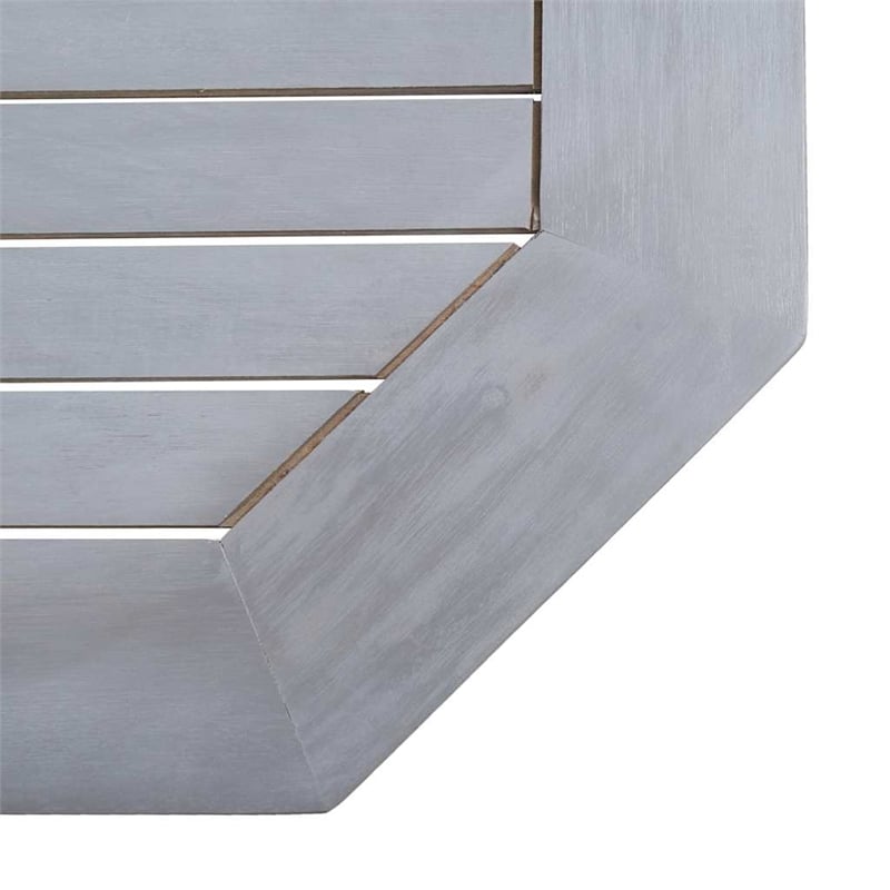 Afuera Living Folding Balcony Table in Solid Gray Acacia Wood
