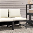 Afuera Living Modular PE Rattan Middle Sofa in Black with Cushions