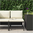 Afuera Living Modular PE Rattan Middle Sofa in Black with Cushions