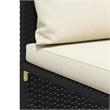 Afuera Living Modular PE Rattan Middle Sofa in Black with Cushions