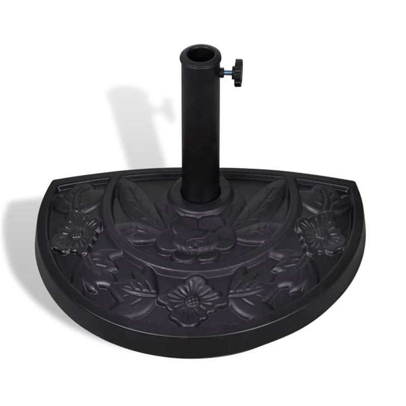 Afuera Living Heavy-Duty Resin and Steel Parasol Base in Black