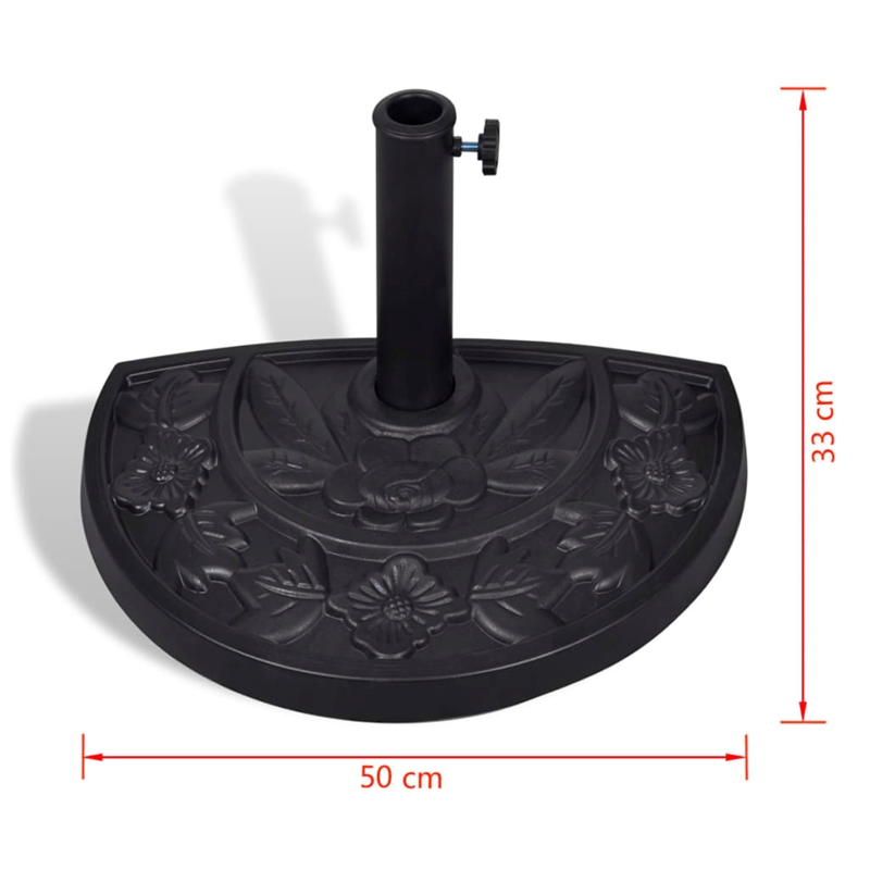 Afuera Living Heavy-Duty Resin and Steel Parasol Base in Black