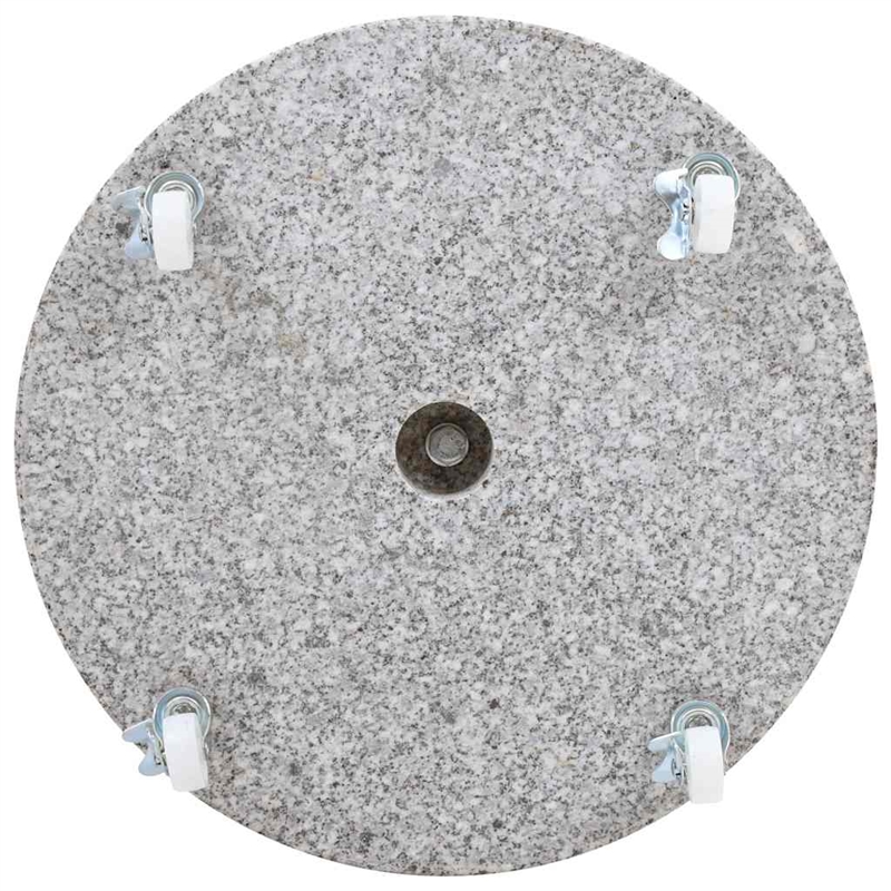 Afuera Living Medium Parasol Base in Gray Granite with Wheels