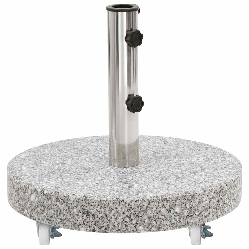 Afuera Living Medium Parasol Base in Gray Granite with Wheels