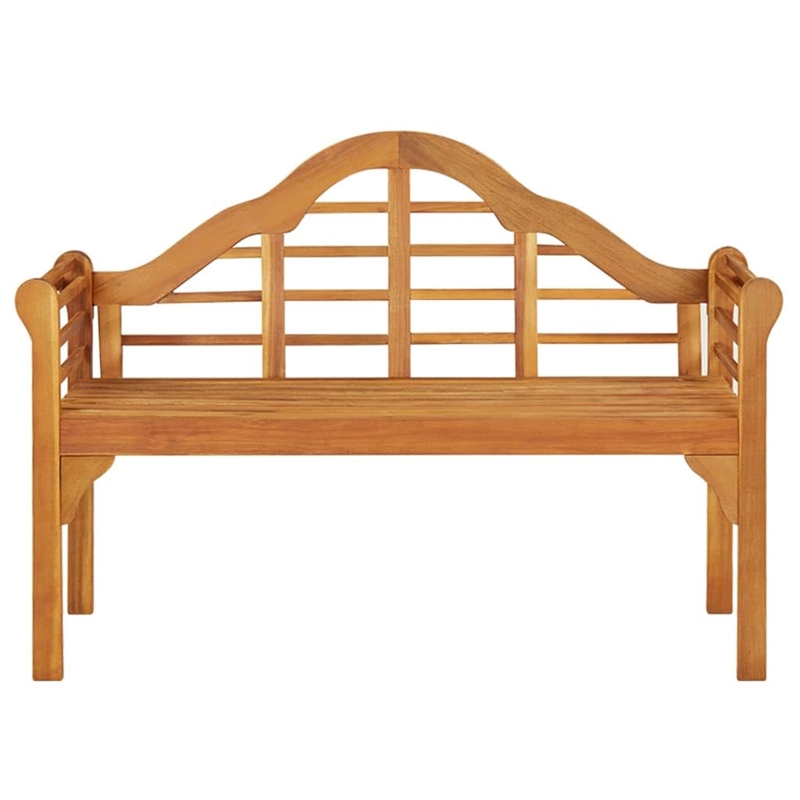 Afuera Living Acacia Wood Ergonomic Garden Bench in Natural Brown