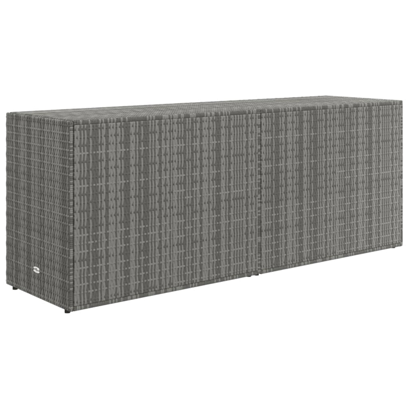 Afuera Living Outdoor Storage Cabinet with Rattan and Steel in Gray