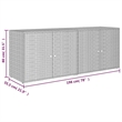 Afuera Living Outdoor Storage Cabinet with Rattan and Steel in Gray