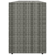Afuera Living Outdoor Storage Cabinet with Rattan and Steel in Gray