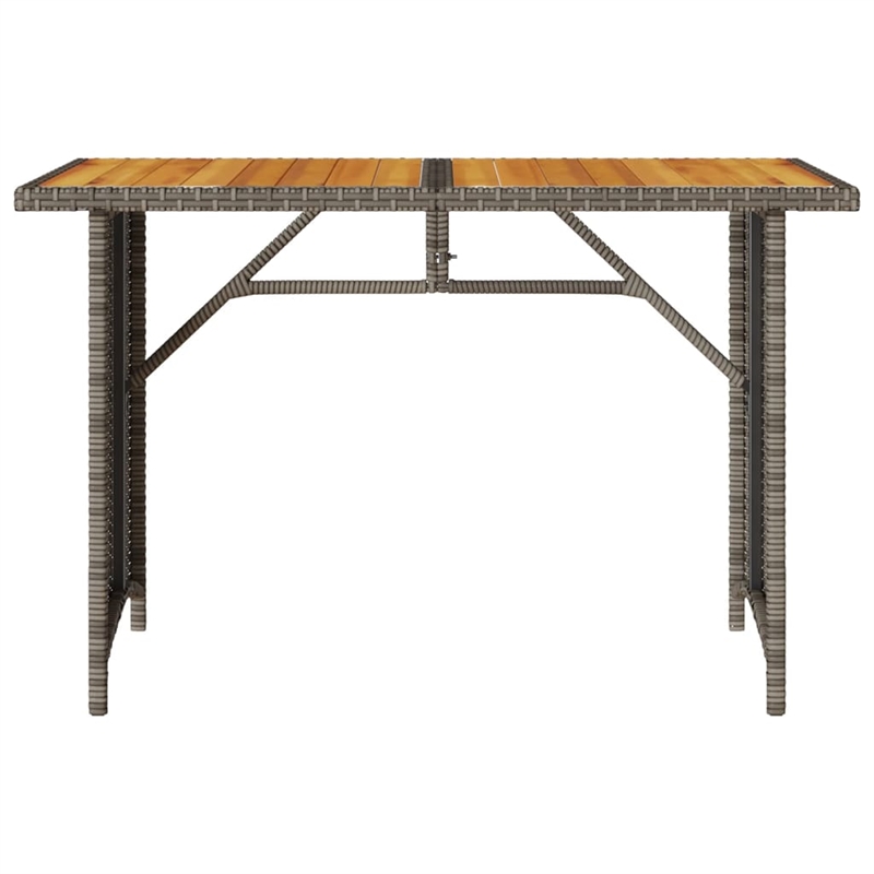 Afuera Living PE Rattan Garden Dining Table in Gray