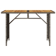 Afuera Living PE Rattan Garden Dining Table in Gray