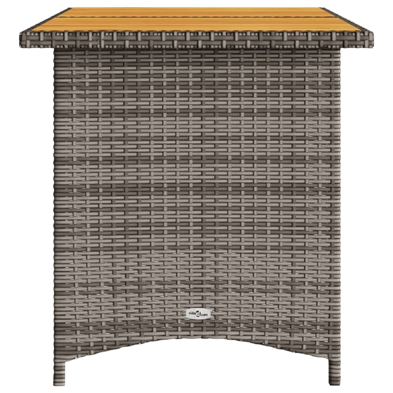 Afuera Living PE Rattan Garden Dining Table in Gray