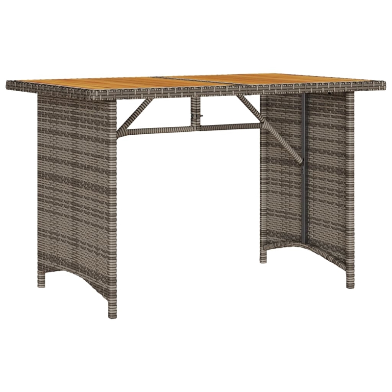 Afuera Living PE Rattan Garden Dining Table in Gray