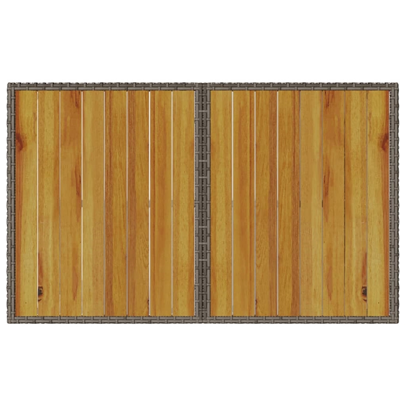 Afuera Living PE Rattan Garden Dining Table in Gray