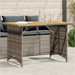 Afuera Living PE Rattan Garden Dining Table in Gray