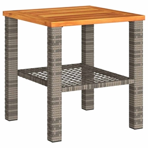 Afuera Living Square Garden Coffee Table in Gray and Brown