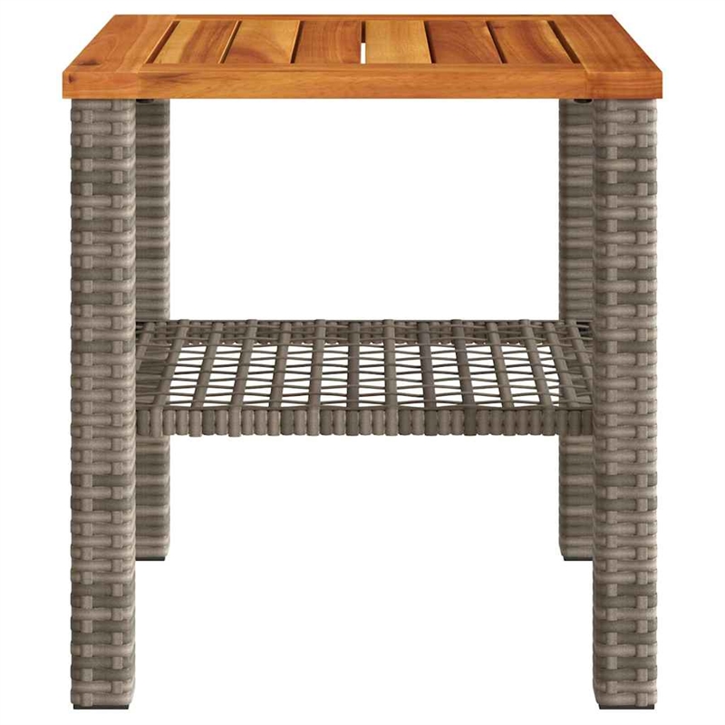 Afuera Living Square Garden Coffee Table in Gray and Brown