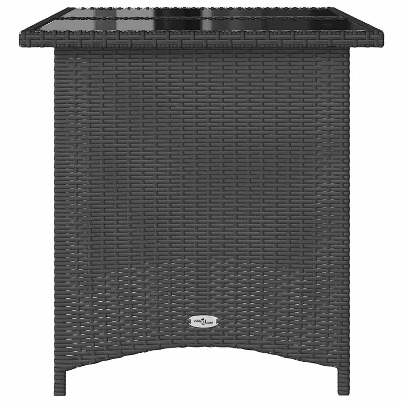 Afuera Living Tempered Glass Garden Dining Table in Black