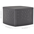 Afuera Living Polypropylene Square Outdoor Side Table in Mocha