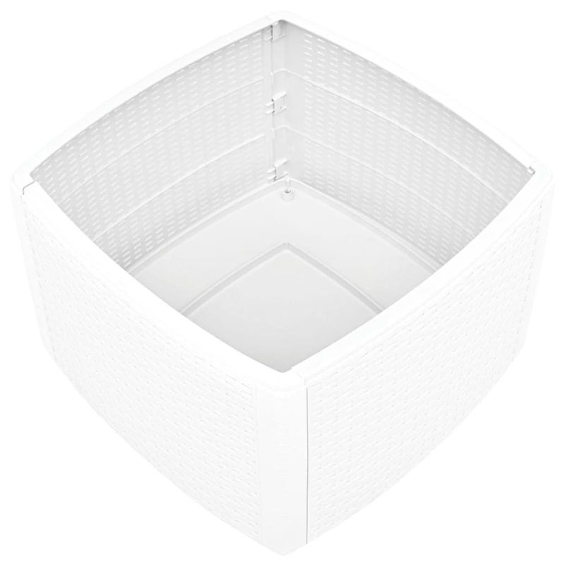 Afuera Living Square Polypropylene Outdoor Side Table in White