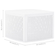 Afuera Living Square Polypropylene Outdoor Side Table in White