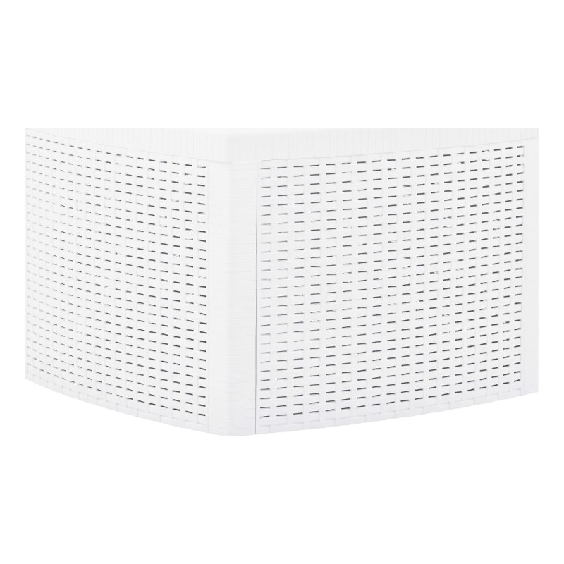 Afuera Living Square Polypropylene Outdoor Side Table in White