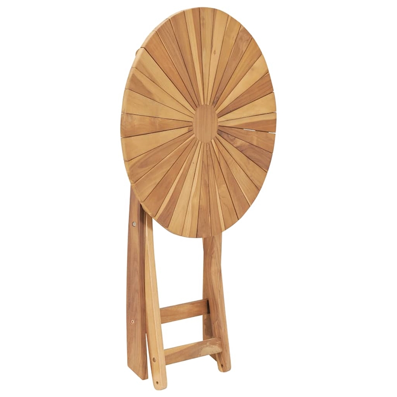 Afuera Living Solid Teak Wood Foldable Outdoor Table in Natural Finish