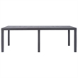 Afuera Living Plastic Outdoor Garden Dining Table in Brown Rattan Look
