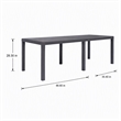 Afuera Living Plastic Outdoor Garden Dining Table in Brown Rattan Look