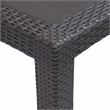 Afuera Living Plastic Outdoor Garden Dining Table in Brown Rattan Look