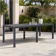 Afuera Living Plastic Outdoor Garden Dining Table in Brown Rattan Look