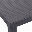 Afuera Living Plastic Outdoor Garden Dining Table in Brown Rattan Look