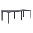 Afuera Living Plastic Outdoor Garden Dining Table in Brown Rattan Look