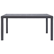 Afuera Living Plastic Garden Dining Table with Rattan Finish in Brown