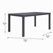 Afuera Living Plastic Garden Dining Table with Rattan Finish in Brown