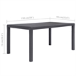 Afuera Living Plastic Garden Dining Table with Rattan Finish in Brown